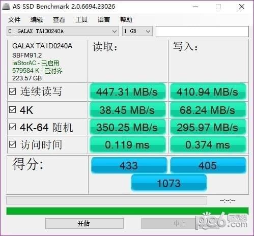 固態硬盤性能測試(AS SSD Benchmark)