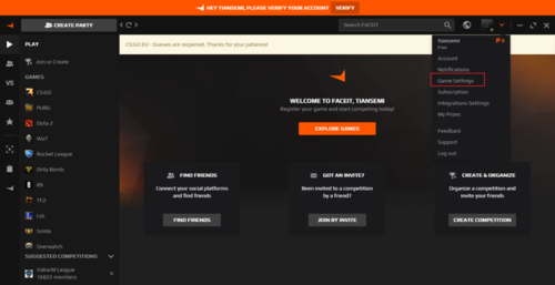 FACEIT怎么設置中文