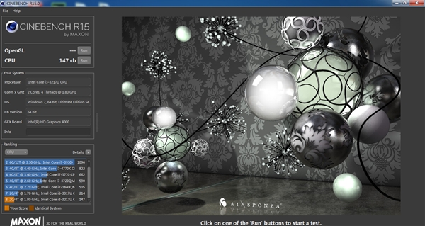 CineBench r15電腦跑分軟件