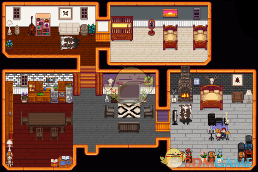 星露谷物語現代壁紙和硬木地板家具包MOD
