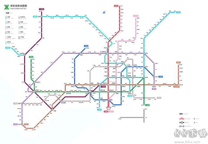 深圳地鐵線路圖高清版下載