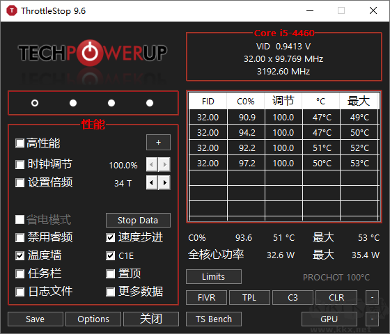 CPU監(jiān)視調(diào)整工具下載ThrottleStop下載