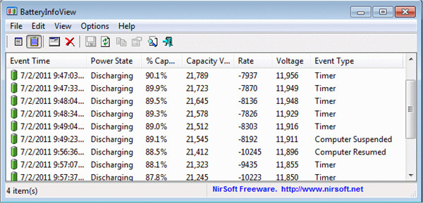  batteryinfoview(筆記本電池檢測(cè)軟件)