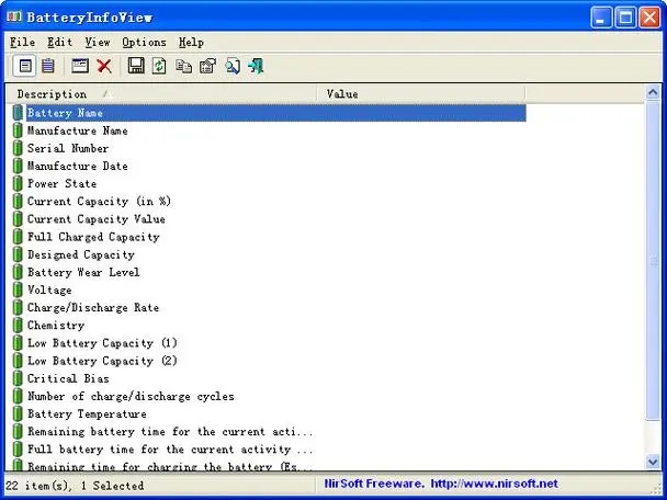  batteryinfoview(筆記本電池檢測(cè)軟件)