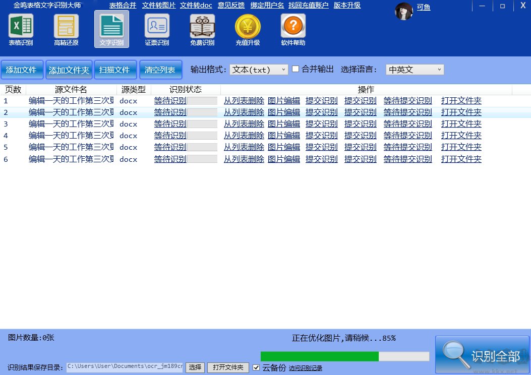 金鳴表格文字識別大師電腦版