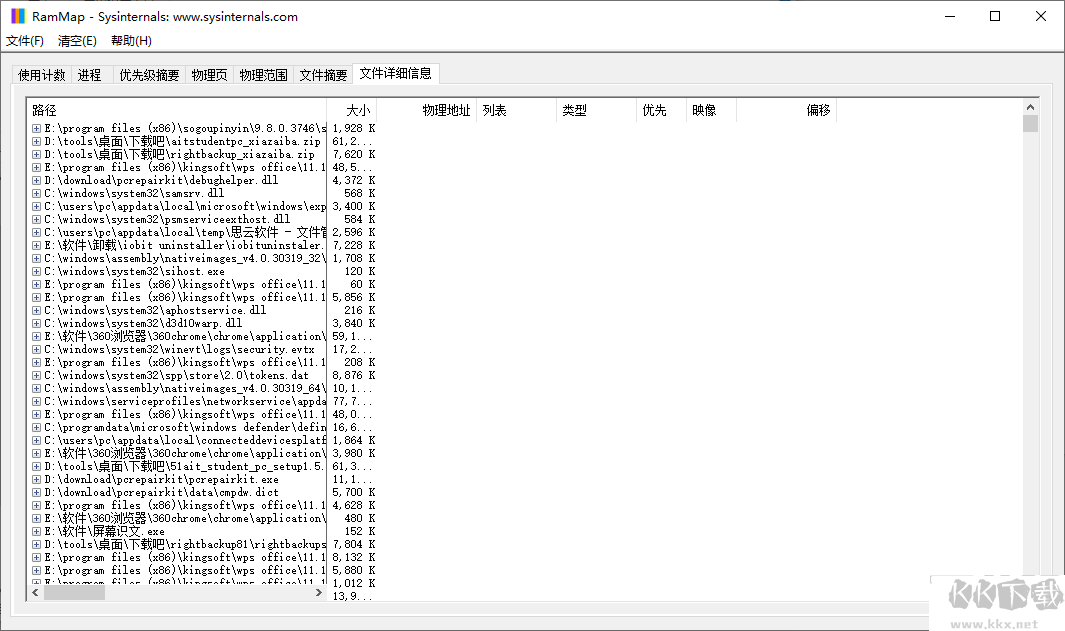 RAMMap(內存分析清理工具)