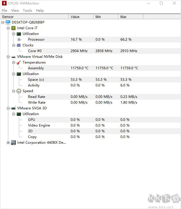 HWMonitor(cpu檢測工具) v1.53官方版