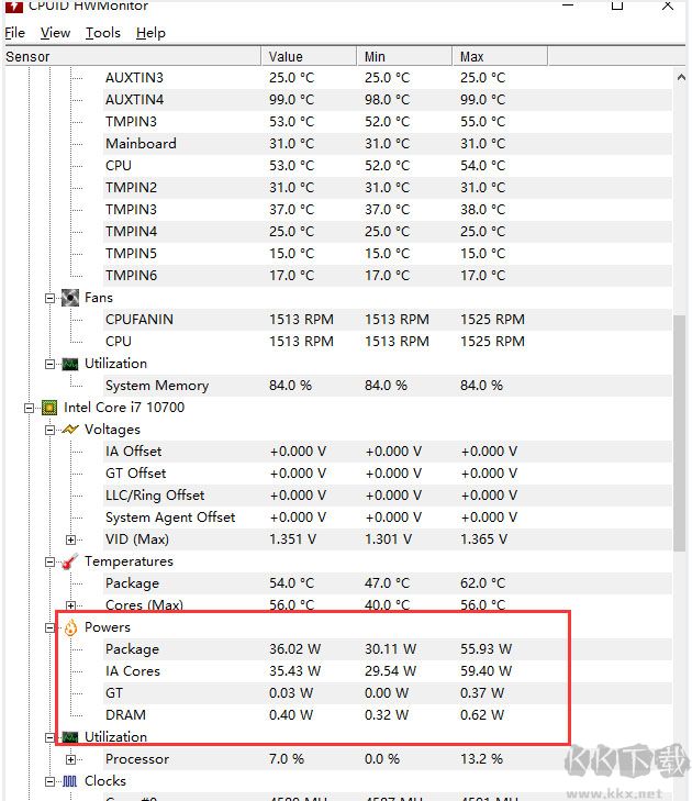 HWMonitor(cpu檢測工具) v1.53官方版